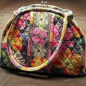 Vera Bradley Eloise kiss lock bag in Jazzy Blooms